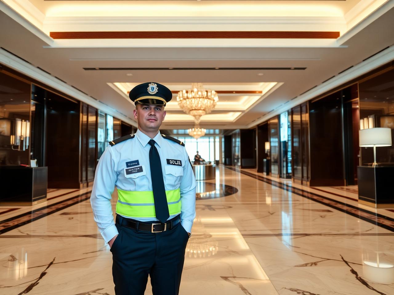 SIRA-certified security at a Dubai tower lobby